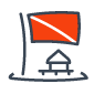 edp icon diving center redflag club grey
